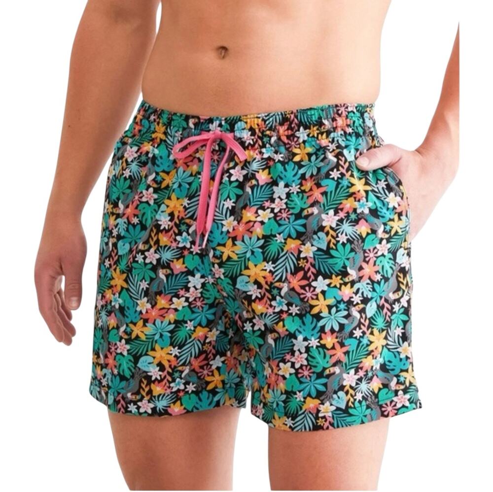 Chubbies Classic Swim Trunks The Bloomerangs Toucan Print 4" Inseam Size M